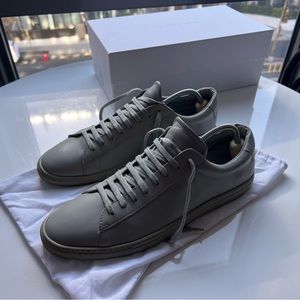 Oliver Cabell Low 1 Slate Gray Calfskin Leather Sneaker- Size 12 (EU 45)